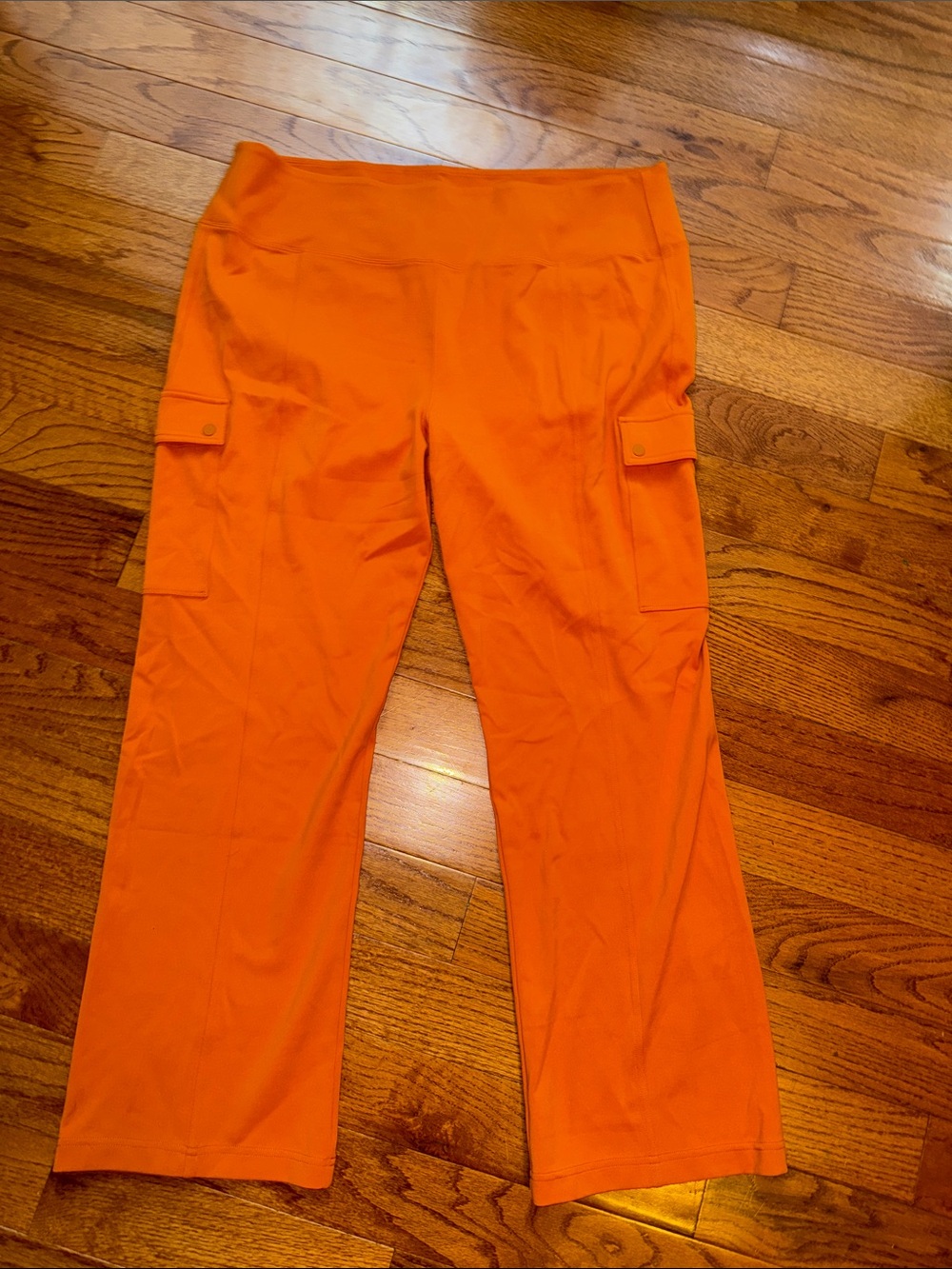 Athleta Delancey Orange Wide-Leg Cargo Pants